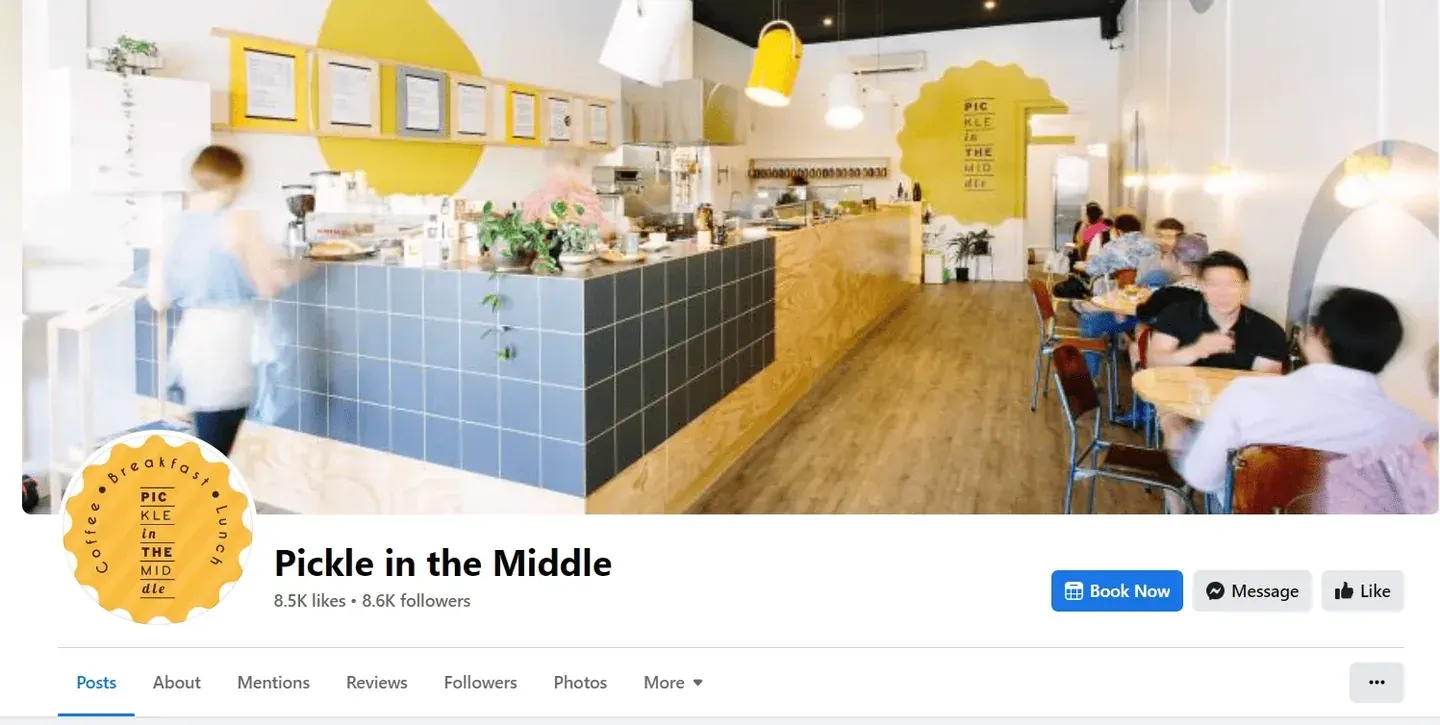 Book now button for online presence