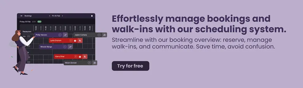 CTA Resos booking system