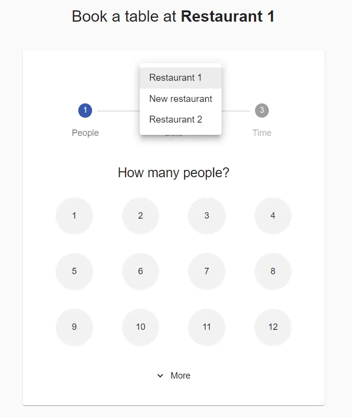 customer preview of multiple locations booking 