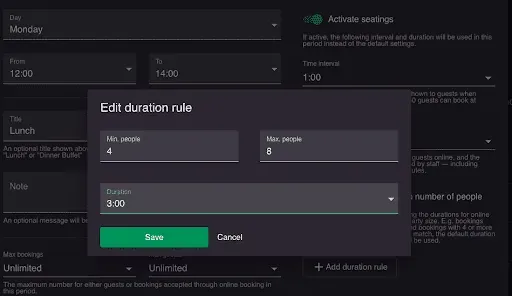 Edit duration