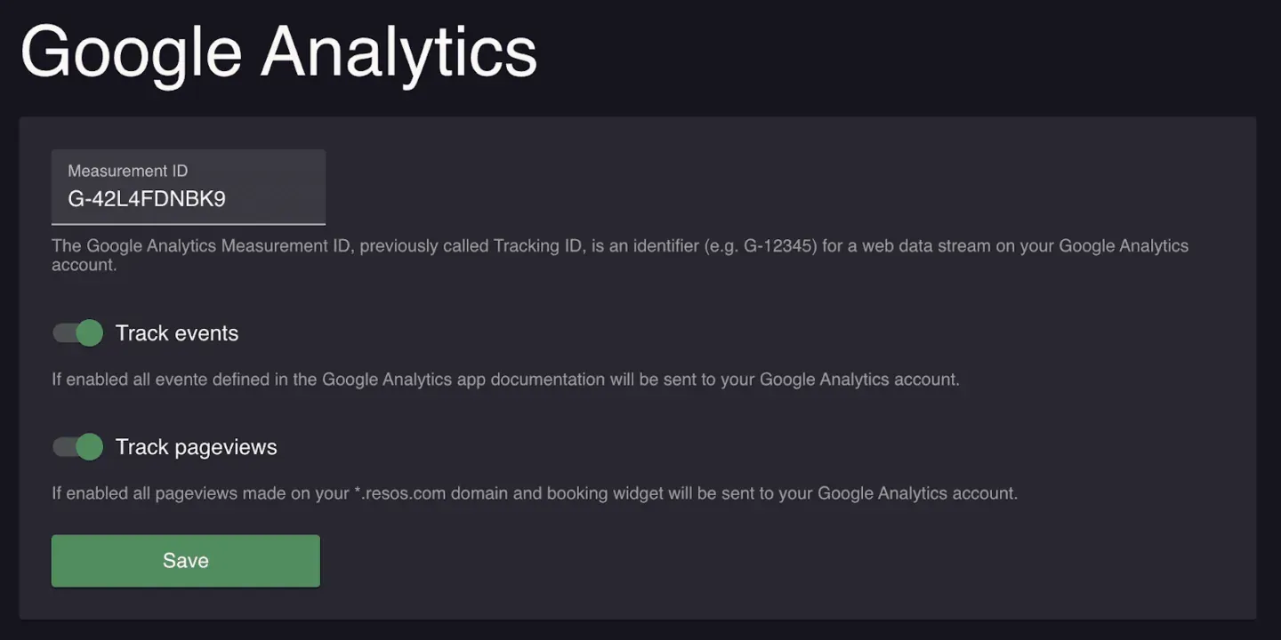 Google analytics integration example