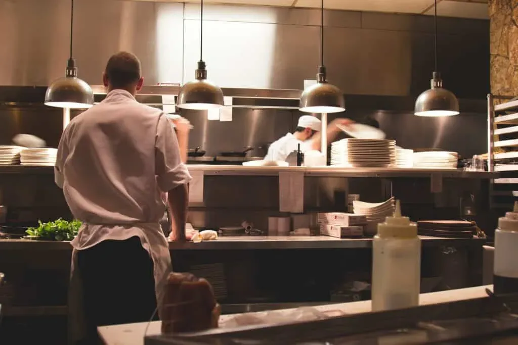Retrieved from pixabay Vegan restaurant kitchen staff preparing fresh plant-based dishes for guests