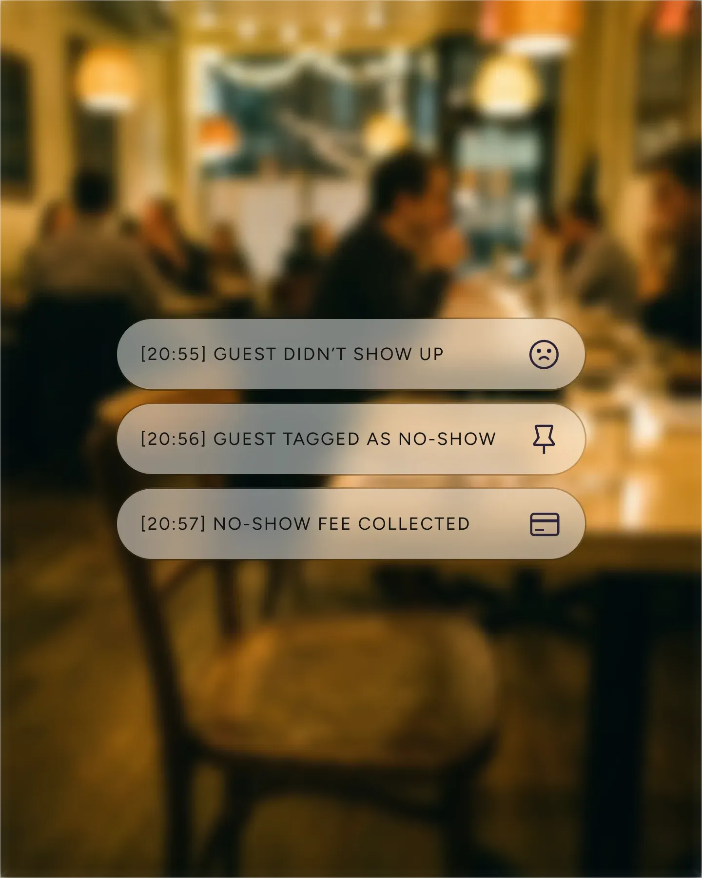 Resos no-show fee configuration with customizable amounts
