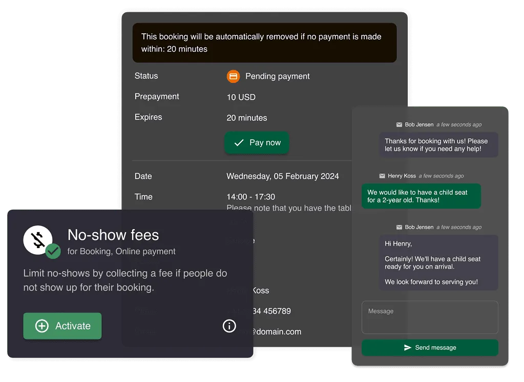 No show fees