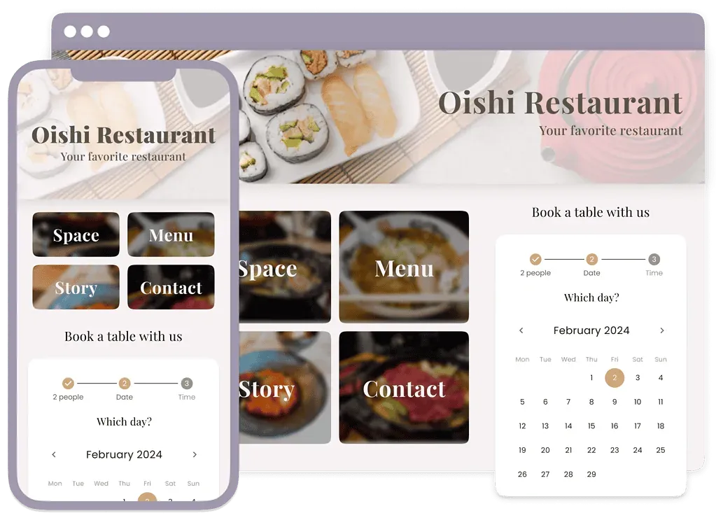 Personalized booking widget