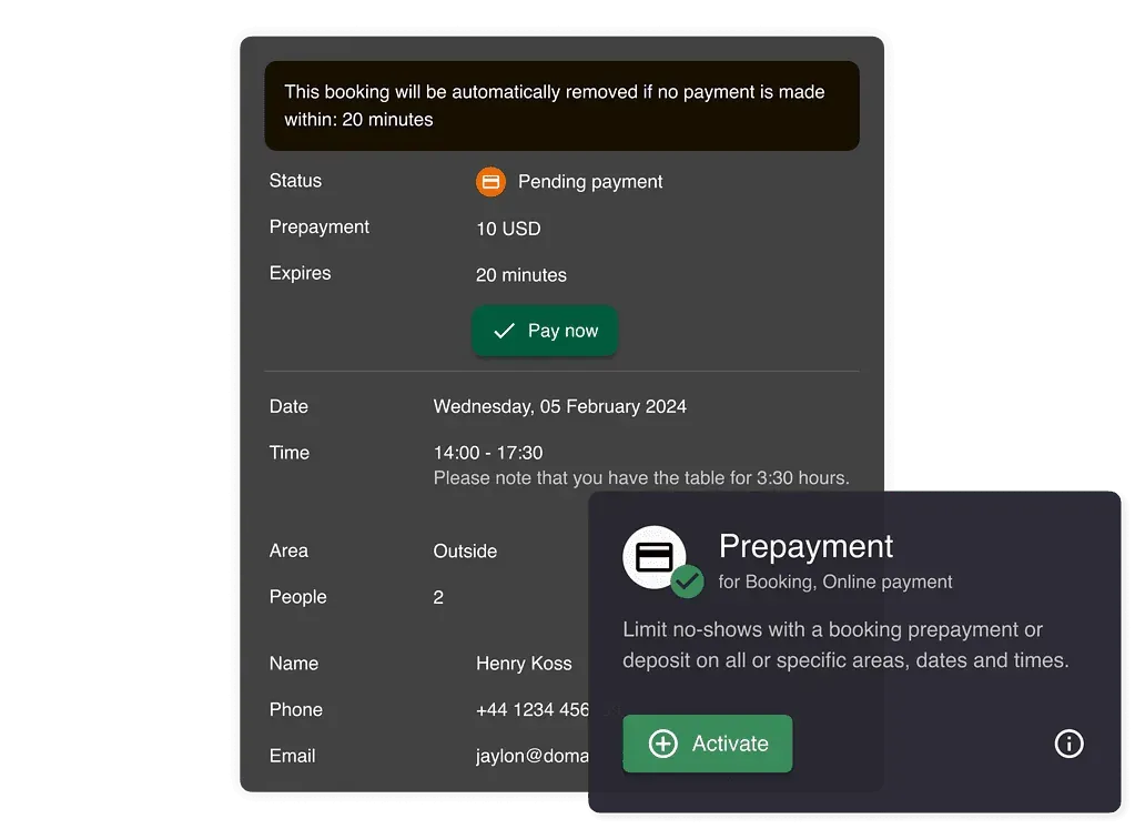 Prepayment reverse