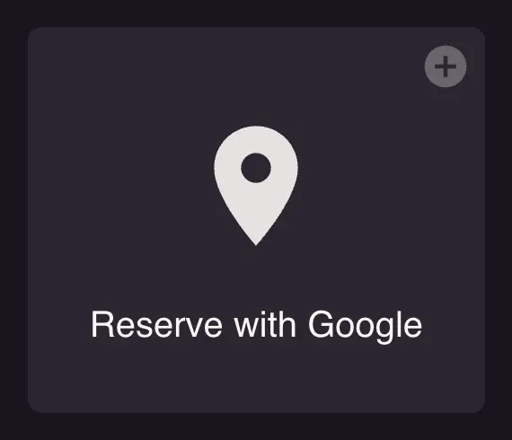 Reserve with Google in Resos app