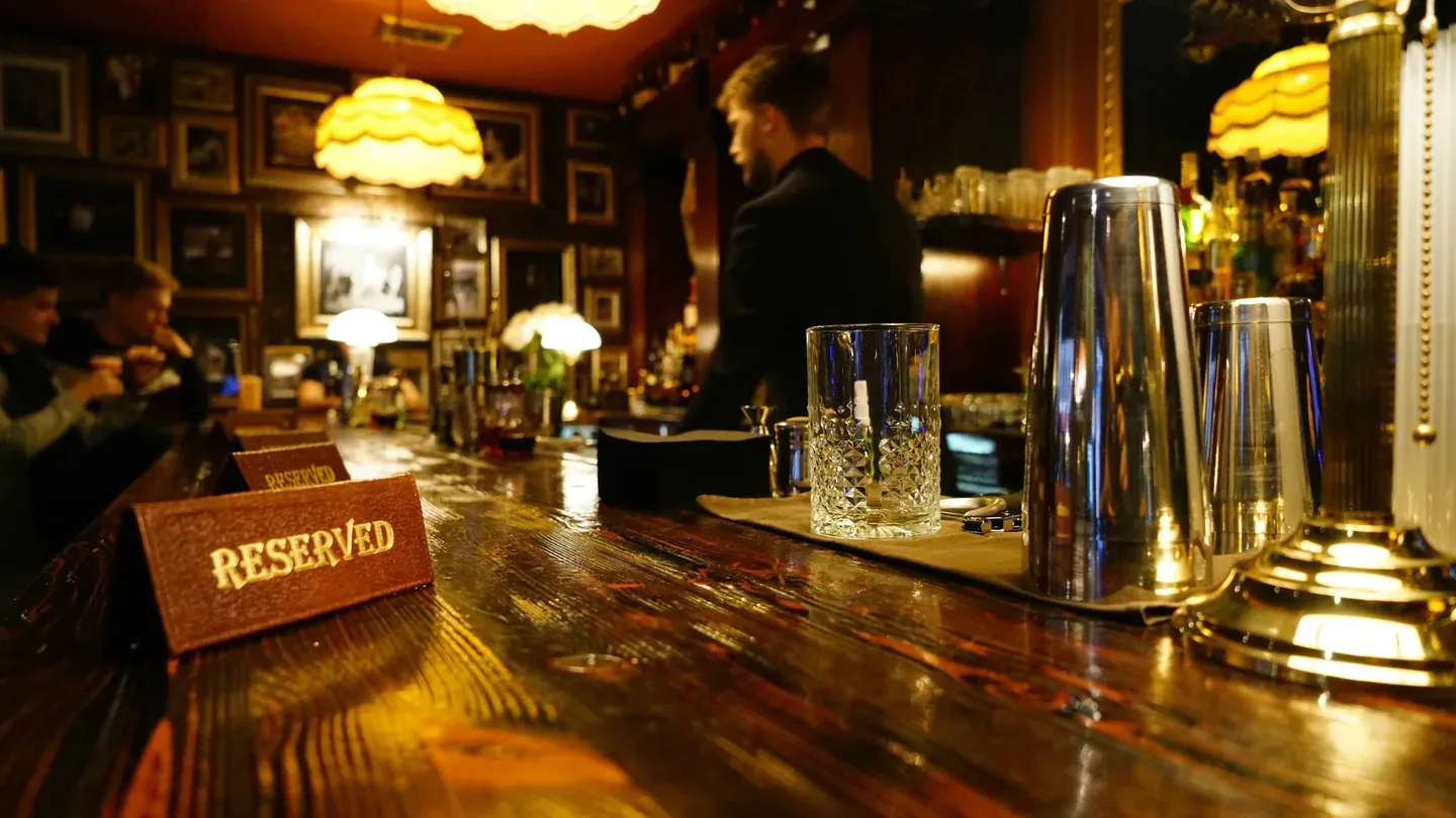 Reserved bar area