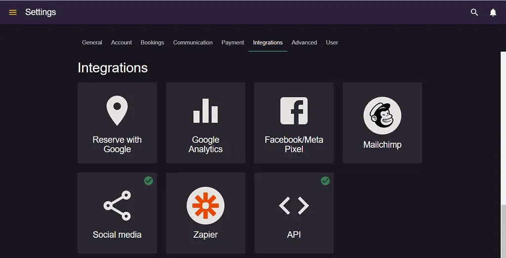 Resos integrations