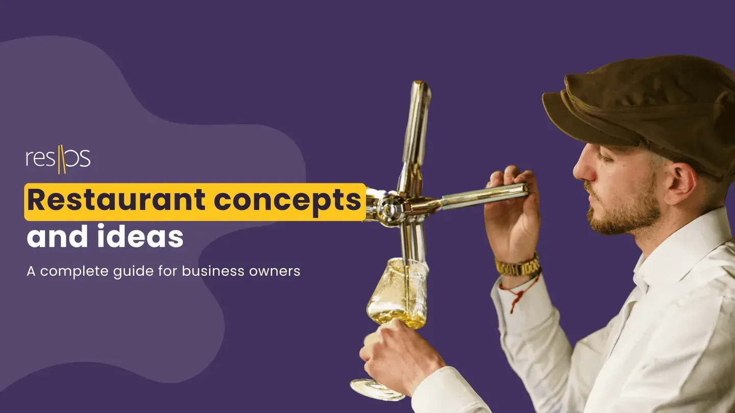 Illustration of popular restaurant concepts and ideas for new hospitality business owners