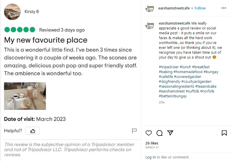 review on social media