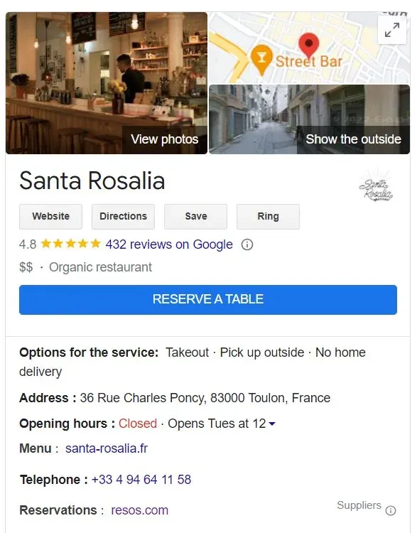 Restaurant photograph