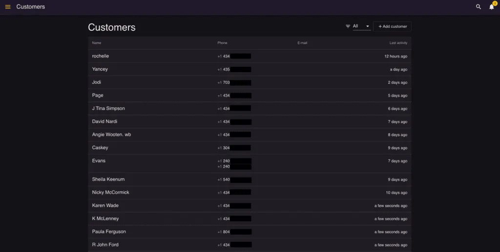 Use automatic customer profiles for better (table) management