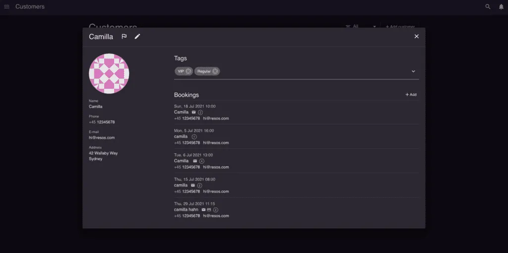 Use automatic customer profiles for better (table) management