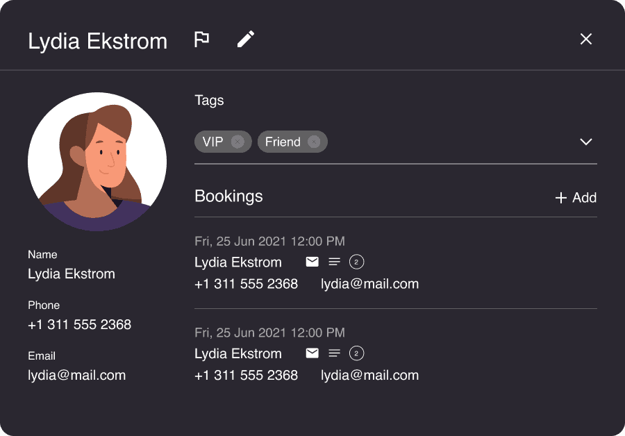 Resos guest database overview