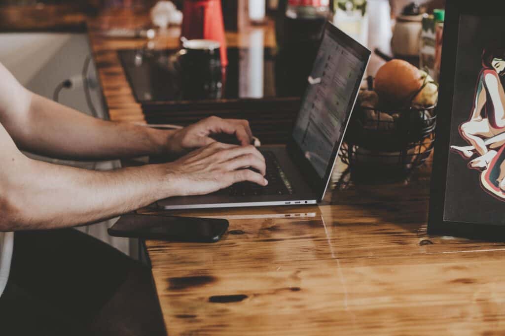 guy with a laptop
