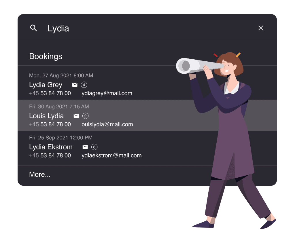 Resos in app search function
