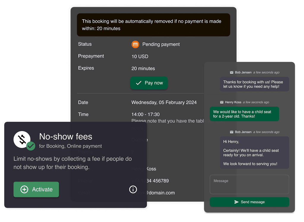no-show fee feature